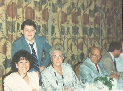 David, Mom, Grandma & Grandpa at Bar Mitzvah Dinner