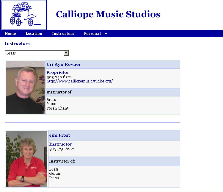 Instructors - Filter 1