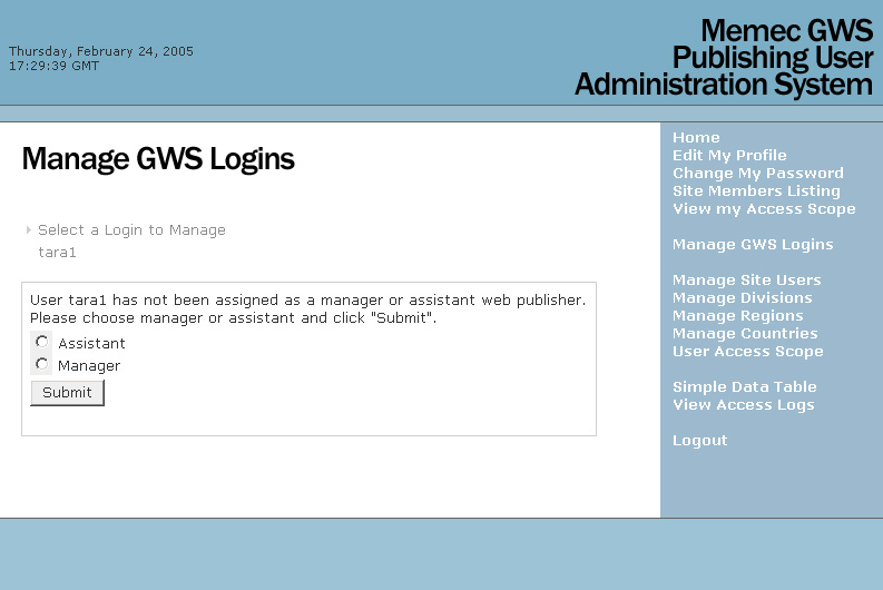 Publisher is Assistant or Manager