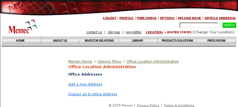 Office Location Administration
