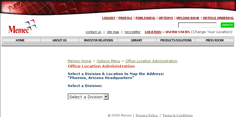 Map an Office Location - Division
