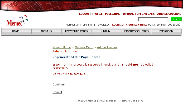 Regenerate Static Page Search