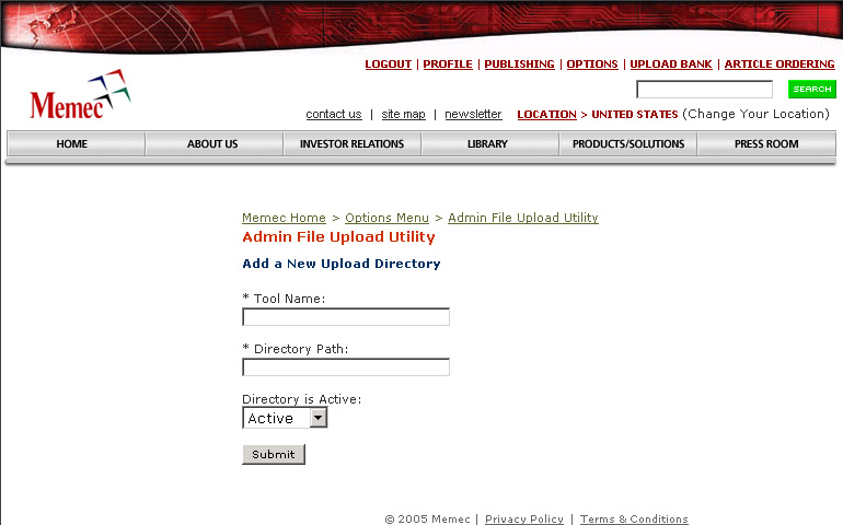 File Upload Utility - Add an Upload Directory