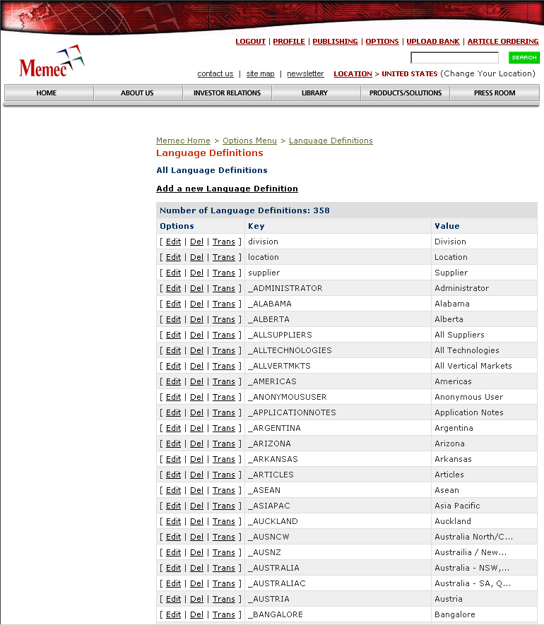 Language Definitions