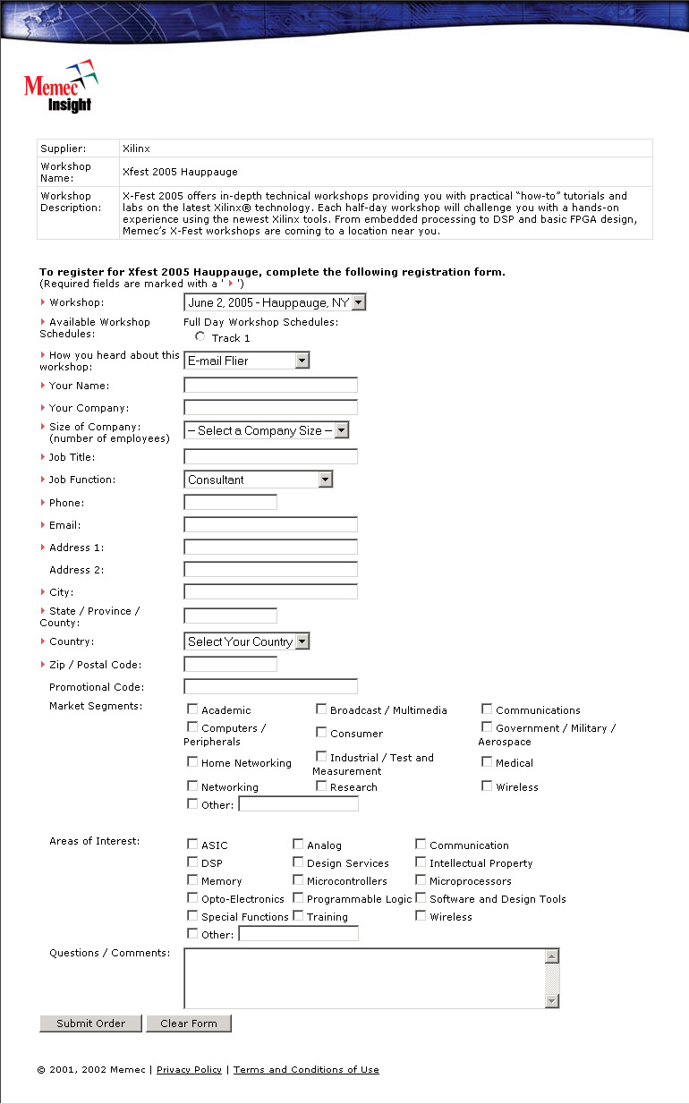 Seminar Registration Form